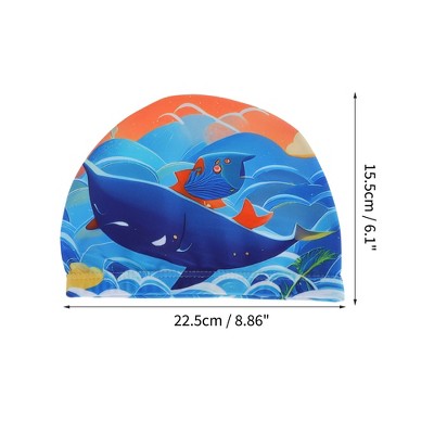  Unique Bargains Kid's Polyester Cartoon Whale Swim Cap 1 Pc