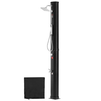  VEVOR Outdoor Solar Heated Shower, 10.57 Gallon Poolside Shower Kit With 2 Shower Head And Foot Shower Tap, Handheld/Hanging Two Modes Fast Assembly
