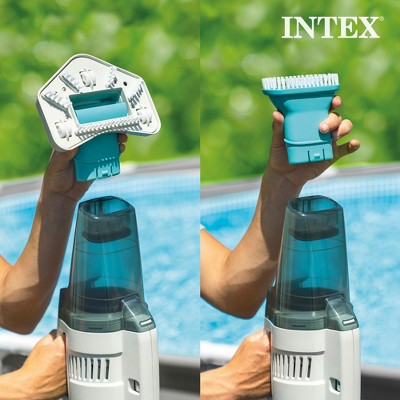  Intex ZR200 Rechargeable Cordless Swimming Pool And Spa Vacuum Cleaner  With Telescoping Handle And 2 Interchangeable Brush Heads