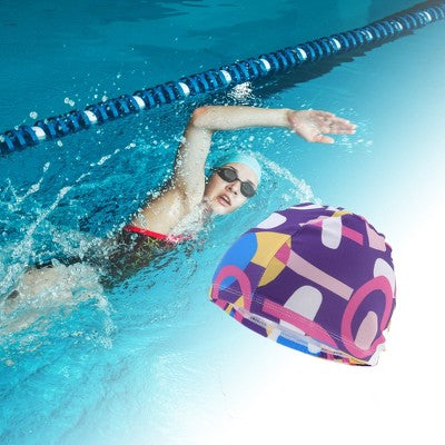  Unique Bargains Nylon Irregular Geometric Swim Cap 1 Pc