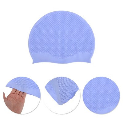  Unique Bargains Silicone Waterproof Embossed Dot Swim Cap 1 Pc