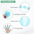  Unique Bargains Silicone Swimming Gloves Webbed Gloves Half-Finger Frog Type For Diving 4 Pairs