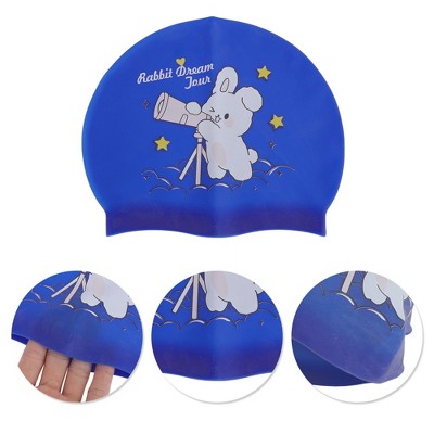  Unique Bargains Kid's Knitted PU Cartoon Binoculars Swim Cap 1 Pc
