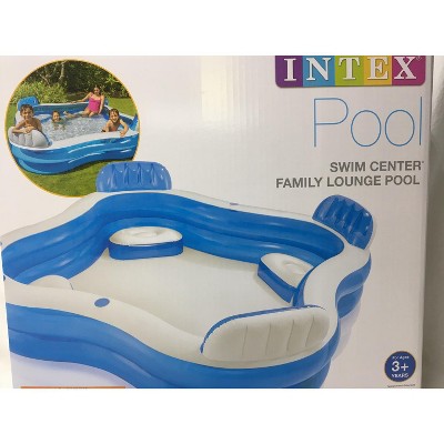  Intex 56475EP Swim Center Family Lounge Inflatable Pool 90" X 90" X 26"