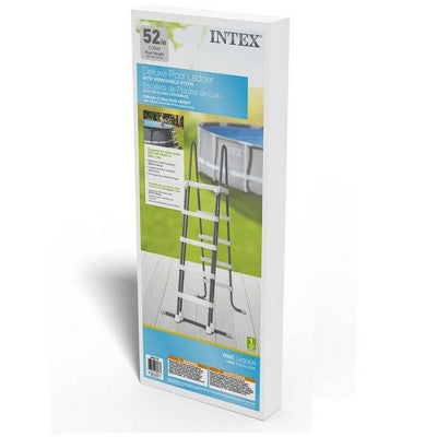  Intex Deluxe Pool Ladder With Removable Steps For 52" H Wall Above Ground Pool