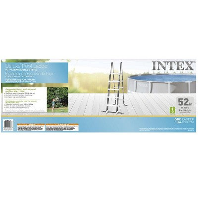  Intex Deluxe Pool Ladder With Removable Steps For 52" H Wall Above Ground Pool