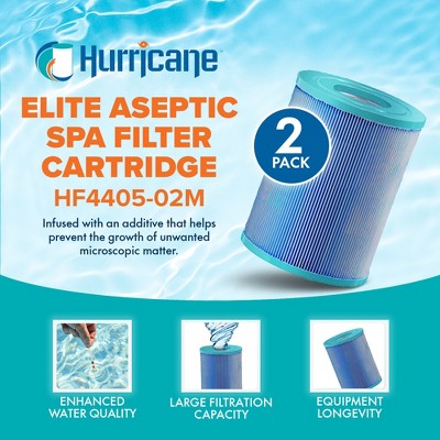  Hurricane Filters 4 Pack Elite Aseptic Cartridge Filter For PRB25SF, Unicel C-4405, Filbur FC-2387, APCC7062, CMP 25392-000-100, R17-2464, 817-5010