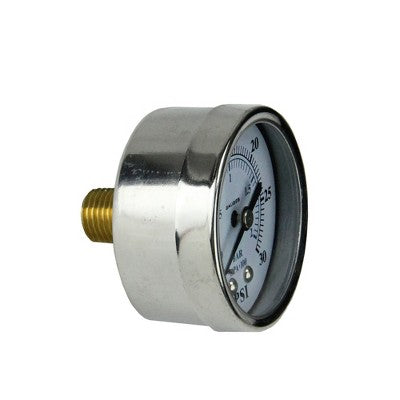  Pool Central Back Mount Stainless Steel Pressure Gauge 2" - White
