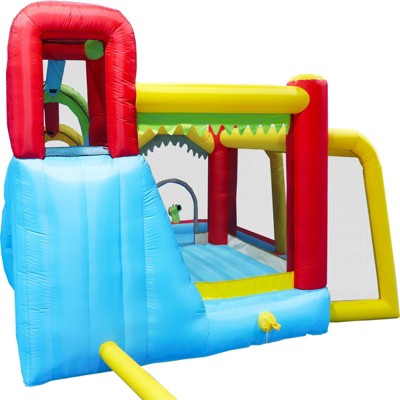  NAYSAYE Above Ground Pool Inflatable Water Park Slide Bounce House Multi Activity For Outdoor Use, Multicolor, 15.5"*15.30"*29.50"