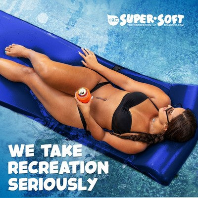  TRC Recreation 2-Pack Sunsation 1.75" Thick Foam Pool Float Lounger, Navy Blue W/ Headrest For Lounging & Sunbathing In Swimming Pools, Beaches &