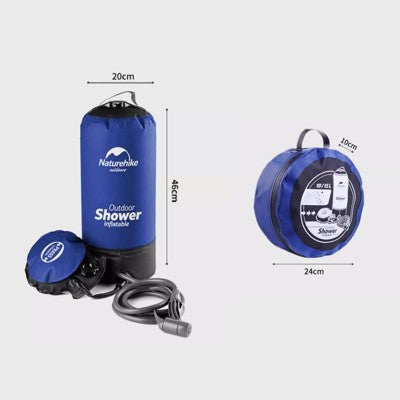 Naturehike Portable Camping Shower,11L Shower Bag With Foot Pump And Handy Nozzle, Kit,for Beach Hiking Trip,Camping,Garden Shower, Outdoor Shower