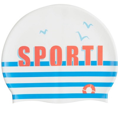  Sporti X Emma Weyant French Stripe Silicone Swim Cap