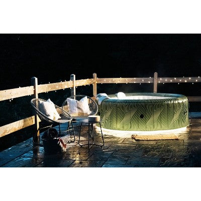  MSpa Meteor Round Bubble Spa With Thermal Cover 245 Gal 164 Electric 110 Volt AC Inflatable Hot Tub