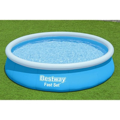  Bestway Fast Set – 12' Inflatable Round Pool With Filter Pump, Family Swimming