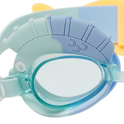  Sunnylife Kids Swim Goggles - Finn The Fish Aqua Blue, 3D Fish Band