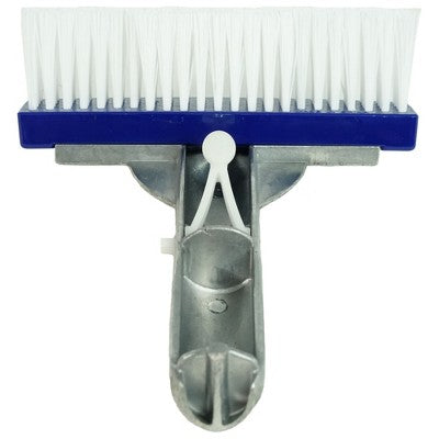  Pool Central Swimming Pool Bristle Brush Head With Aluminum Handle 5.5" - Blue