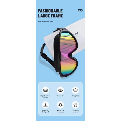  Link Active Panoramic Wide View Swimming Goggles, Comfortable Fit For Adults And Youth, UV Protection, Anti-Fog, Fast Clasp Technology