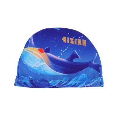  Unique Bargains Kid's Polyester Cartoon Whale Swim Cap 1 Pc