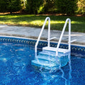  Poolzilla 32" Wide Above Ground Step Ladder With Handrails | 48-54" Deep Pools