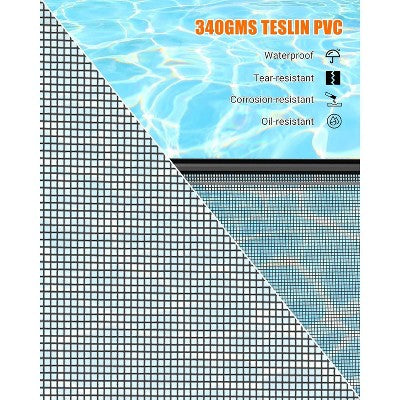  Inground Pool Fence Gate With Stainless Steel Lock, Durable 340 GMS Teslin PVC Mesh, Easy DIY Installation, Secure Barrier For Backyard Pools