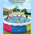  EVAJOY 15ft X 35in Inflatable Top Ring Swimming Pool Set With Pump Blue