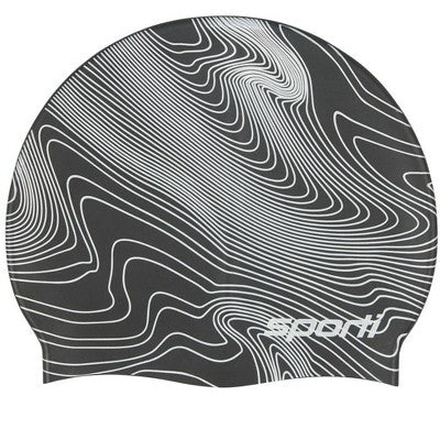  Sporti Sonar Waves Silicone Swim Cap