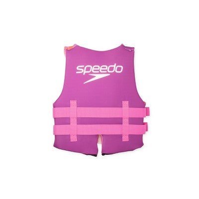  Speedo Junior Life Jacket Vest - Pink/Purple/Orange: Youth Size, Zipper & Buckle Closure, 50-90 Lbs
