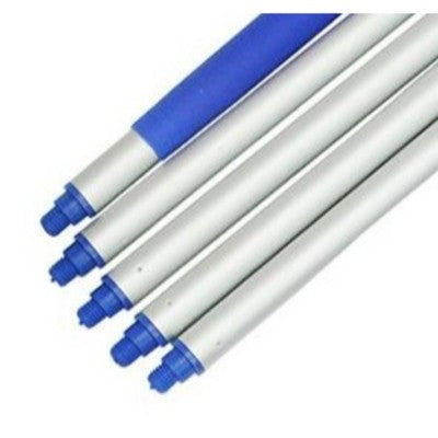  Pool Central Aluminum Swimming Pool Straight Extension Pole For Skimmers 5pc 4' - Silver/Blue