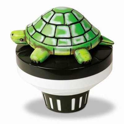 Swimline Swim Central Turtle Floating Swimming Pool Chlorine Dispenser - 7.5" - Green And Black
