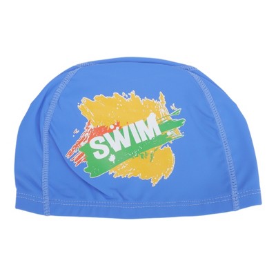  Unique Bargains Knitted PU Elastic Letter Swim Cap 1 Pc