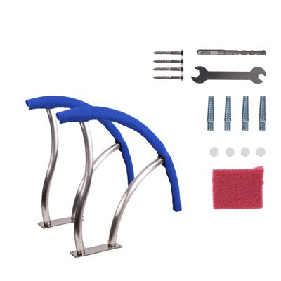  30" X 30" Pool Handrail - Sturdy And Safe Swimming Pool Stair Handle For Easy Access - A Pair