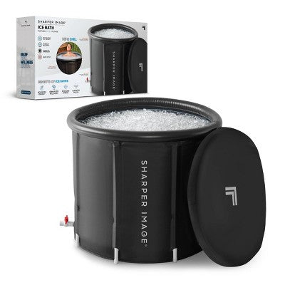  Sharper Image Portable Ice Bath 31.5"x29.5" Oval Plunge Pool: PVC Frame & Liner