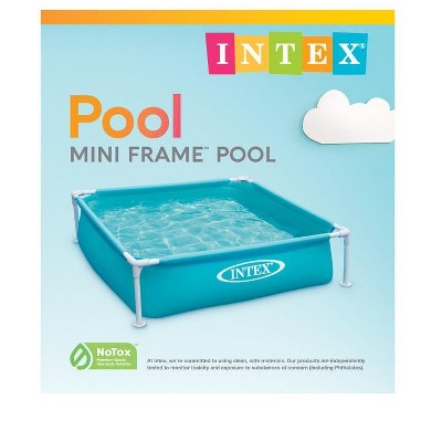  Intex 4 Foot X 12 Inch Miniature Durable Vinyl Outdoor Above Ground Frame Kiddie Swimming And Teaching Baby Pool For Ages 3 And Up, 2 Pack, Blue