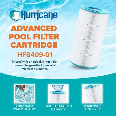  Hurricane Replacement Spa Filter Cartridge For Unicel C-8409, PA90, Filbur FC-1292, Hayward Star-Clear Plus C900, And Hayward X-Stream CC100, 4 Pack