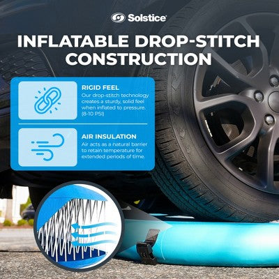  Solstice Original Inflatable 100 Gallon Cold Plunge Ice Bath Tub Standing Recovery Barrel Pod With Steps And Lid For Indoor Or Outdoor