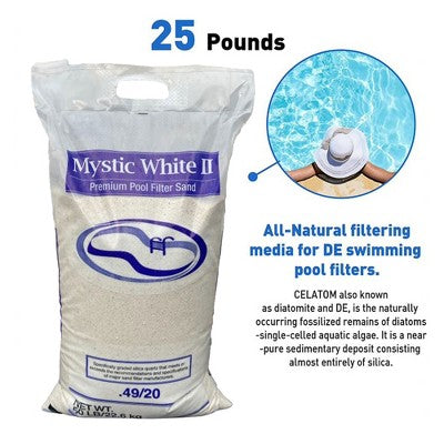  Funsicle 12 Inch Above Ground Swimming Pool 1600 GPH Sand Filter Pump Bundled With US Silica Mystic White II Premium 50 Pound Filter Sand Bag