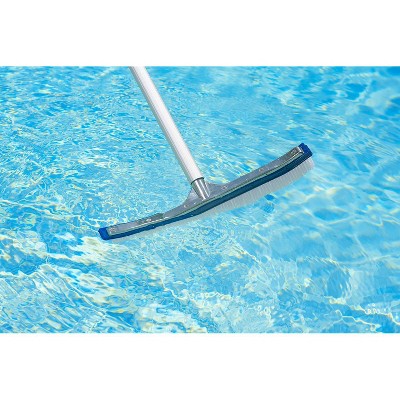  Poolmaster Classic 18'' Aluminum Back Swimming Pool Brush For Inground And Above Ground Pools