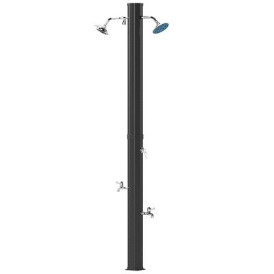 Outsunny 9.2 Gallon Slolar Heated Outdoor Shower With 2 Free-Rotating Shower Heads And 2 Foot Showers