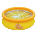  JLeisure Sun Club 3D Orange 5 Foot Round Easy To Set Up Above Ground Inflatable Kiddie Swimming Pool With Built In Drain Plug, 6 Pack, Orange