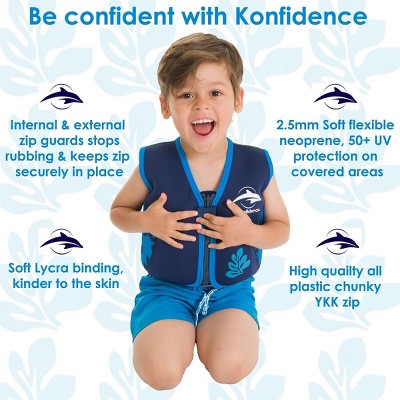  Konfidence Learn To Swim Buoyancy Jacket In Pink Hisbiscus