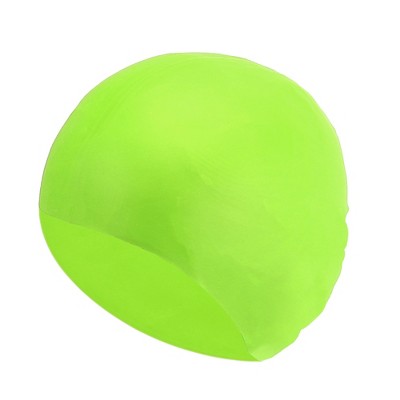  Unique Bargains Silicone Waterproof Solid Color Swim Cap 1 Pc