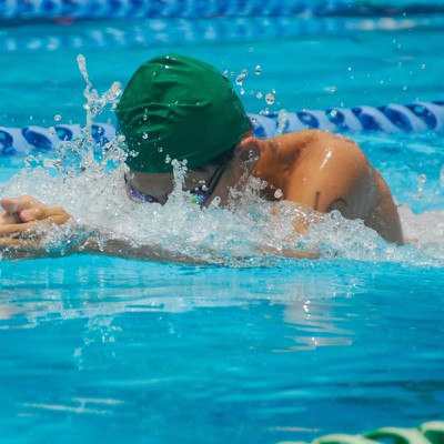  Unique Bargains Silicone Waterproof High-Stretch Adult Swimming Caps 2 Pcs