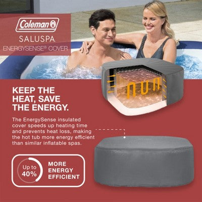  Bestway Coleman Hawaii AirJet Hot Tub + Bestway SaluSpa Underwater Non Slip Pool And Spa Seat With Adjustable Legs, Gray (2 Pack)