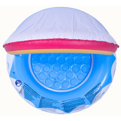 Pool Central 37" Inflatable Rainbow Canopy Baby Swimming Pool