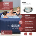  Bestway Coleman Hawaii AirJet Hot Tub + Bestway SaluSpa Underwater Non Slip Pool And Spa Seat With Adjustable Legs, Gray (2 Pack)