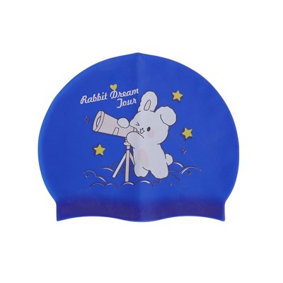 Unique Bargains Kid's Knitted PU Cartoon Binoculars Swim Cap 1 Pc
