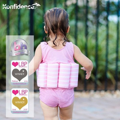  Konfidence Learn To Swim Floatsuit In Navy Polka Dot