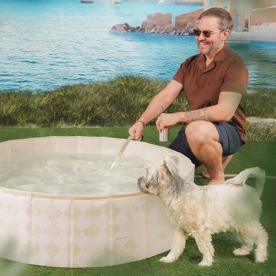  MINNIDIP Exclusive Resort Collection Pup Dip Travertine Tiles Dog Pool: Drain Plug
