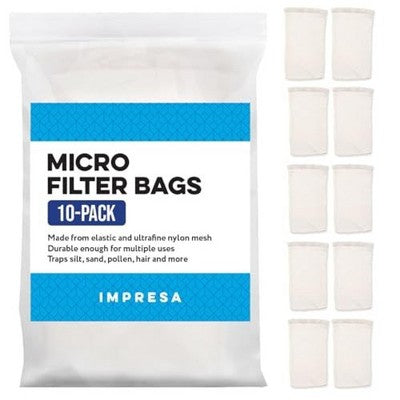  Impresa Micro Filter Bags - 10 Pack - Pool Vacuum Cleaner Bags - Fits Water Tech Pool Blaster Pool Vacuum Cleaners
