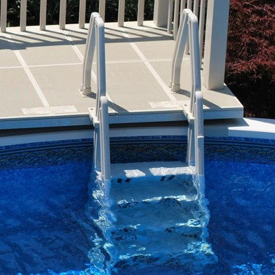  Vinyl Works Adjustable 24 Inch In-Pool Step Ladder For Above Ground Pools